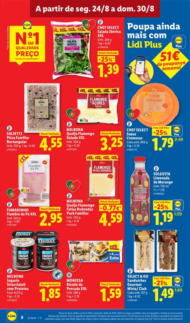 Novo folheto Lidl a partir de 24/08