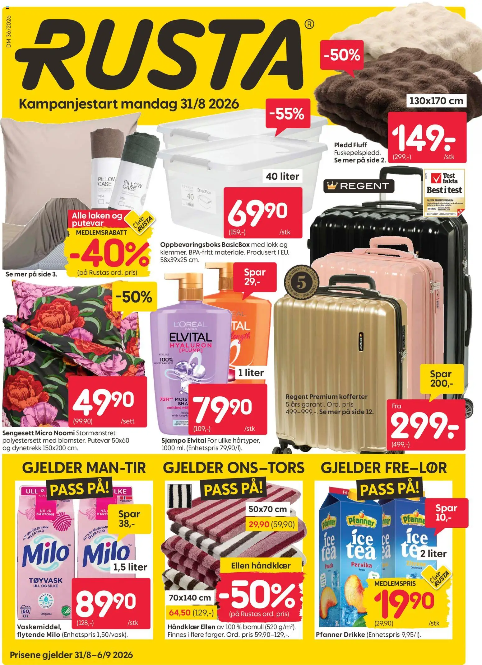 Forhåndsvis Rusta kundeavis fra butikk Rusta gyldig fra 31/08/2026