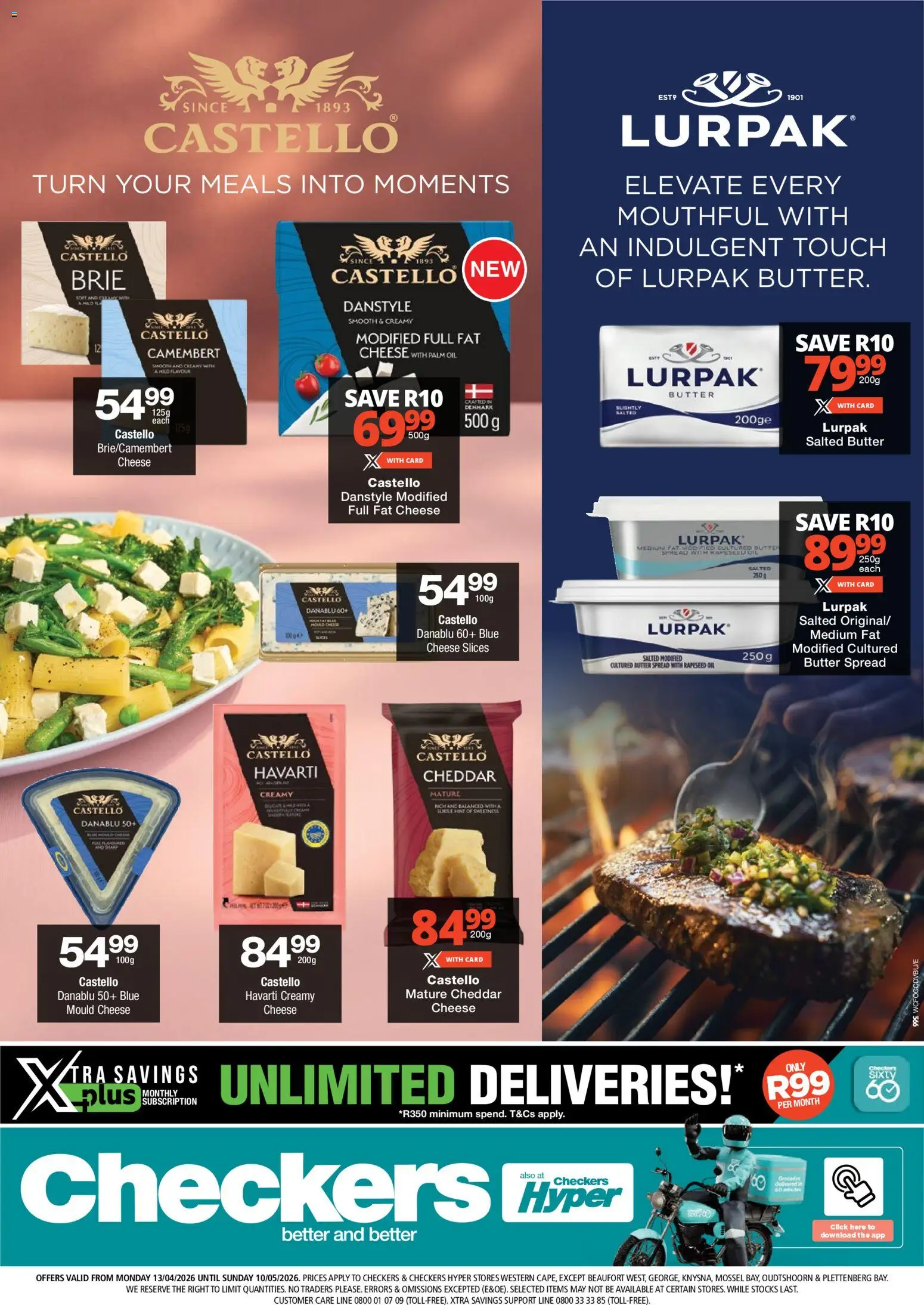 Checkers - Western Cape - Castello & Lurpak Promotion 13/04 - 10/05/2026