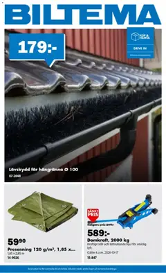 Förhandsgranska reklamblad Biltema erbjudanden härliga oktober från butik Biltema gäller från 25/09/2026