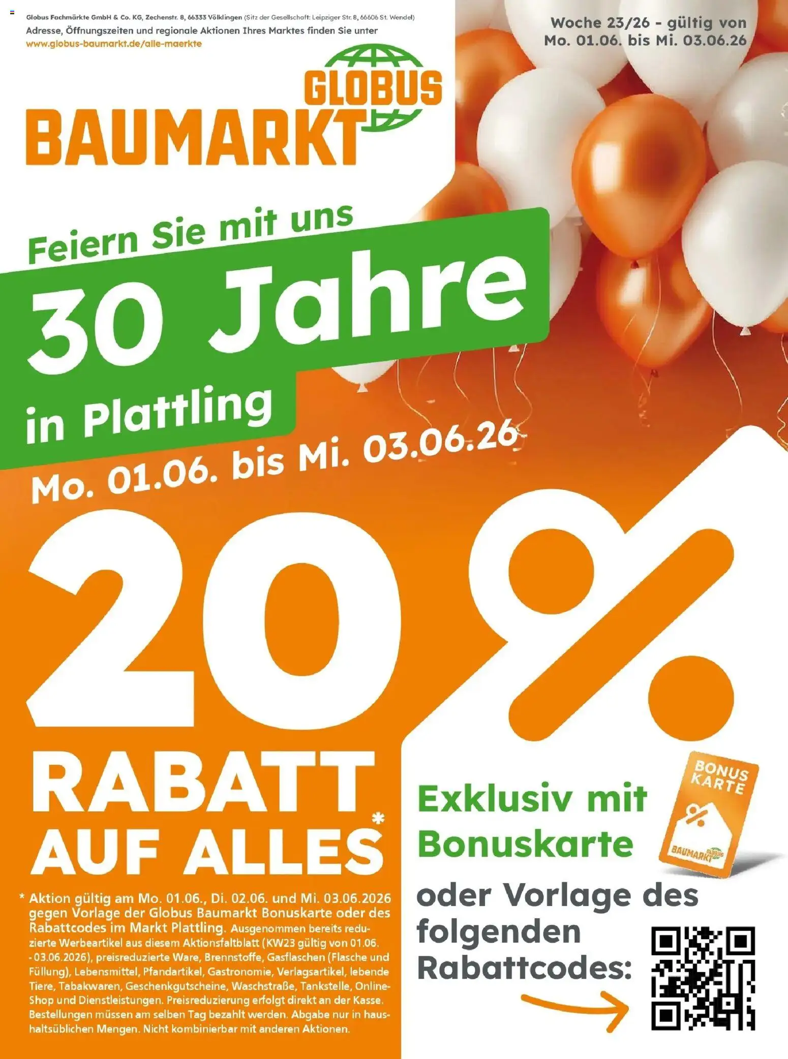Vorschau von dem Prospekt des Geschäftes Globus Baumarkt, gültig ab dem 31.05.2026