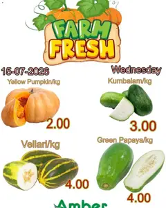Preview of the catalogue Amber catalogue farm fresh of store Amber valid from 15 Jul, 2026