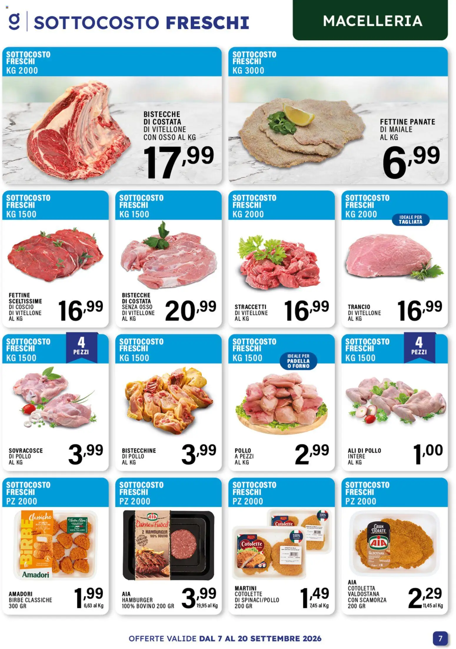 Anteprima dell'opuscolo GECOP volantino dal negozio GECOP valido da 07/09/2026 - Hamburger, Forno, Pollo, Maiale, Bovino, Martini, Padella, Ali di pollo
