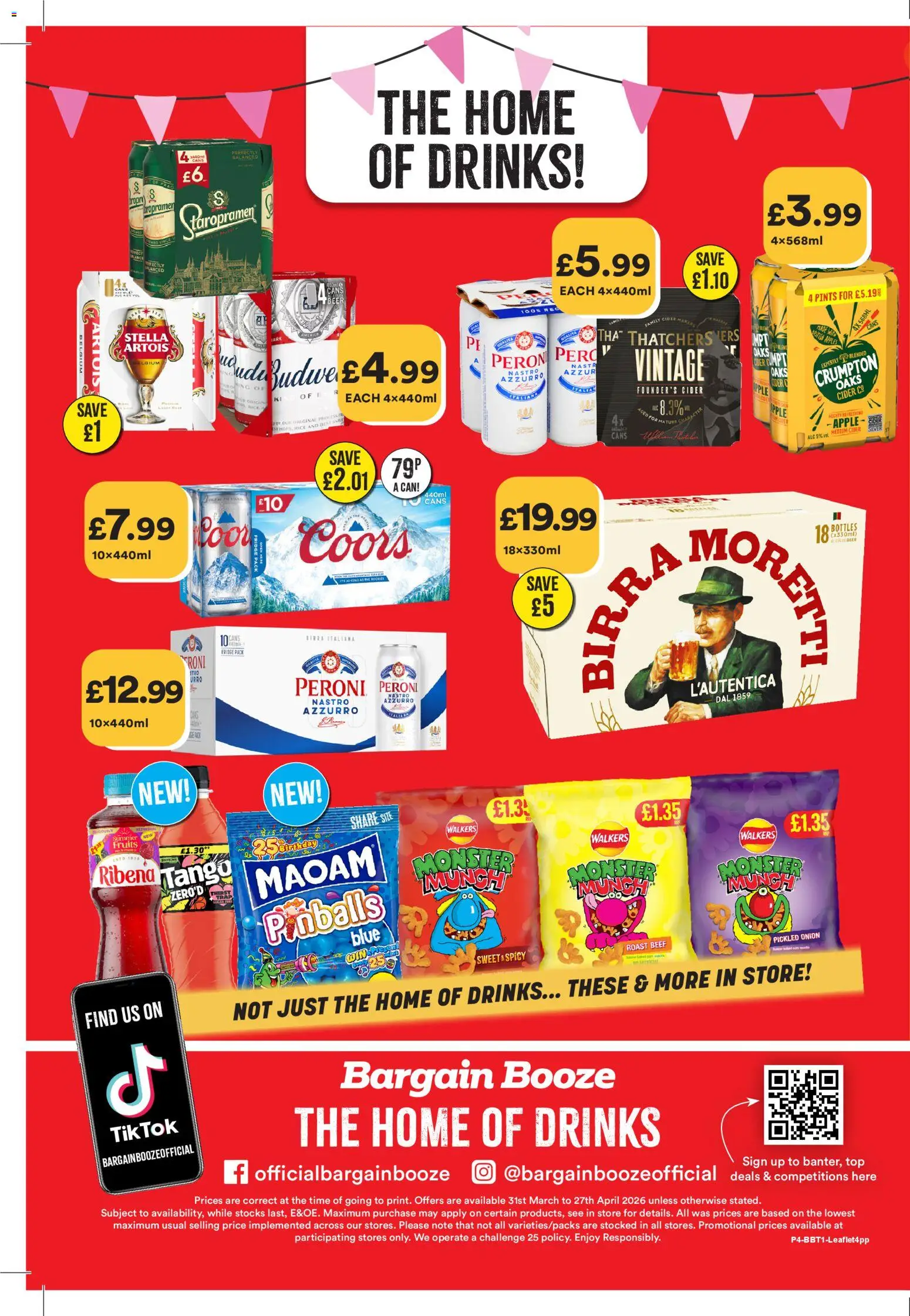 Preview of Bargain Booze Bargain Booze - Offers valid from 31/03/2026 - Apple, Cider, Beer, Fridge, Rice, Beef, Onion, Roast beef