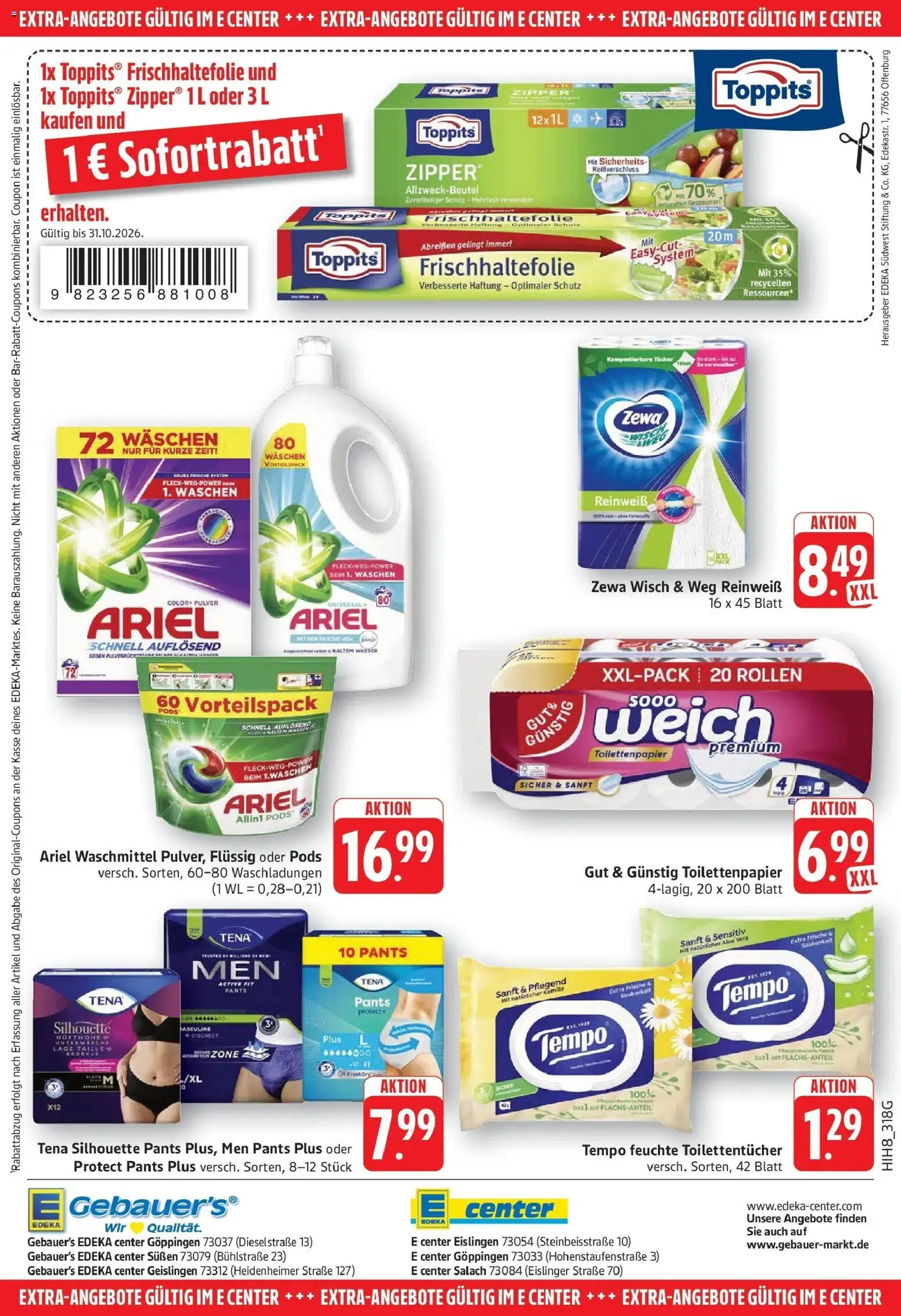 Vorschau von dem Prospekt des Geschäftes Edeka, gültig ab dem 26.10.2026