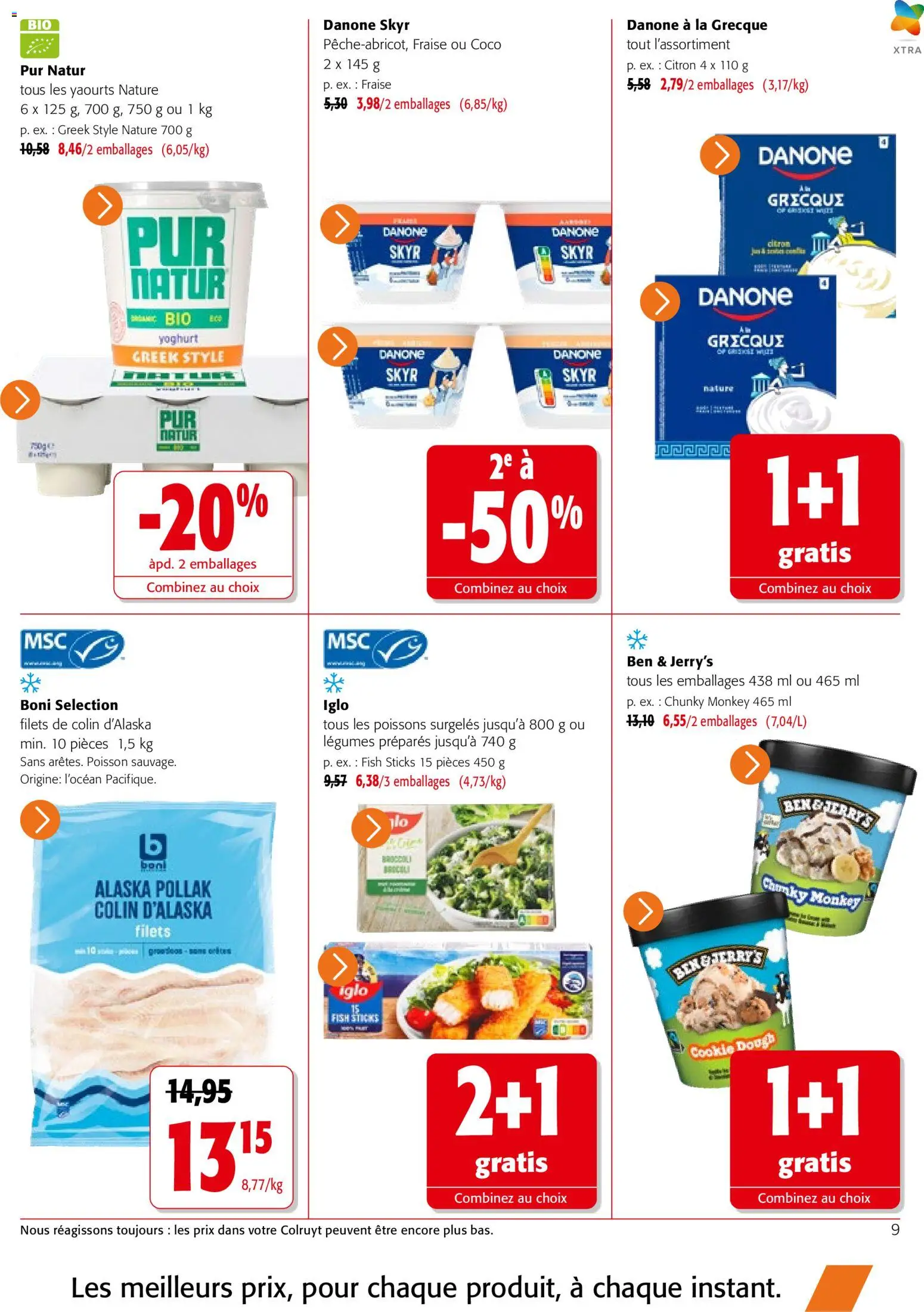 Prévisualisation de Colruyt catalogue du magasin Colruyt formulaire valide 23/09/2026 - Coco, Poissons, Poisson, Skyr, Fraise, Brocoli, Cookie dough, Yaourts