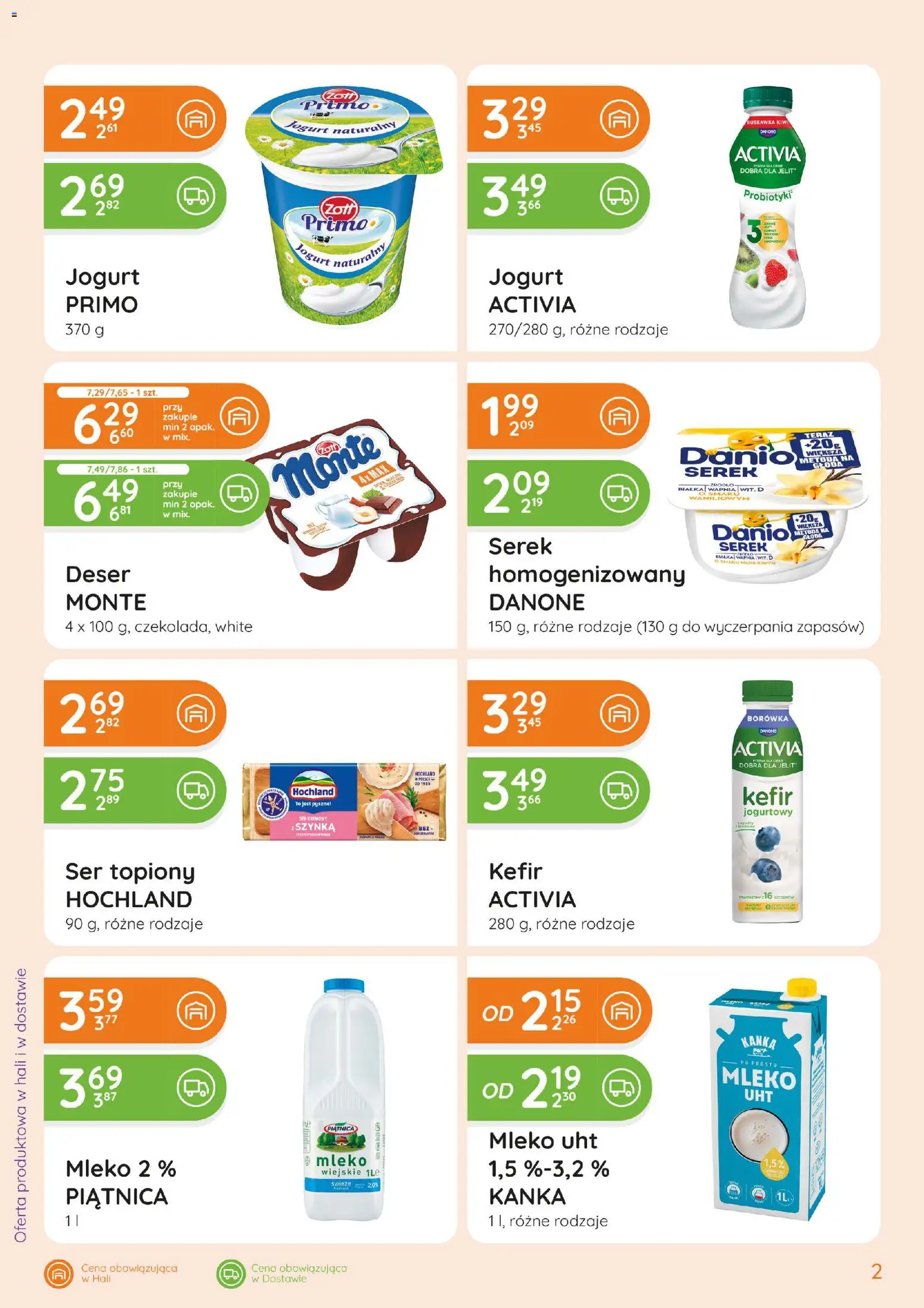 Pogląd gazetki "Eurocash gazetka - Ofensywa Spożywcza" ze sklepu Eurocash ważnej od 01.10.2026 - Kiwi, Ser, Deser, Jogurt naturalny, Probiotyki, Jogurt, Mleko UHT, Ser topiony
