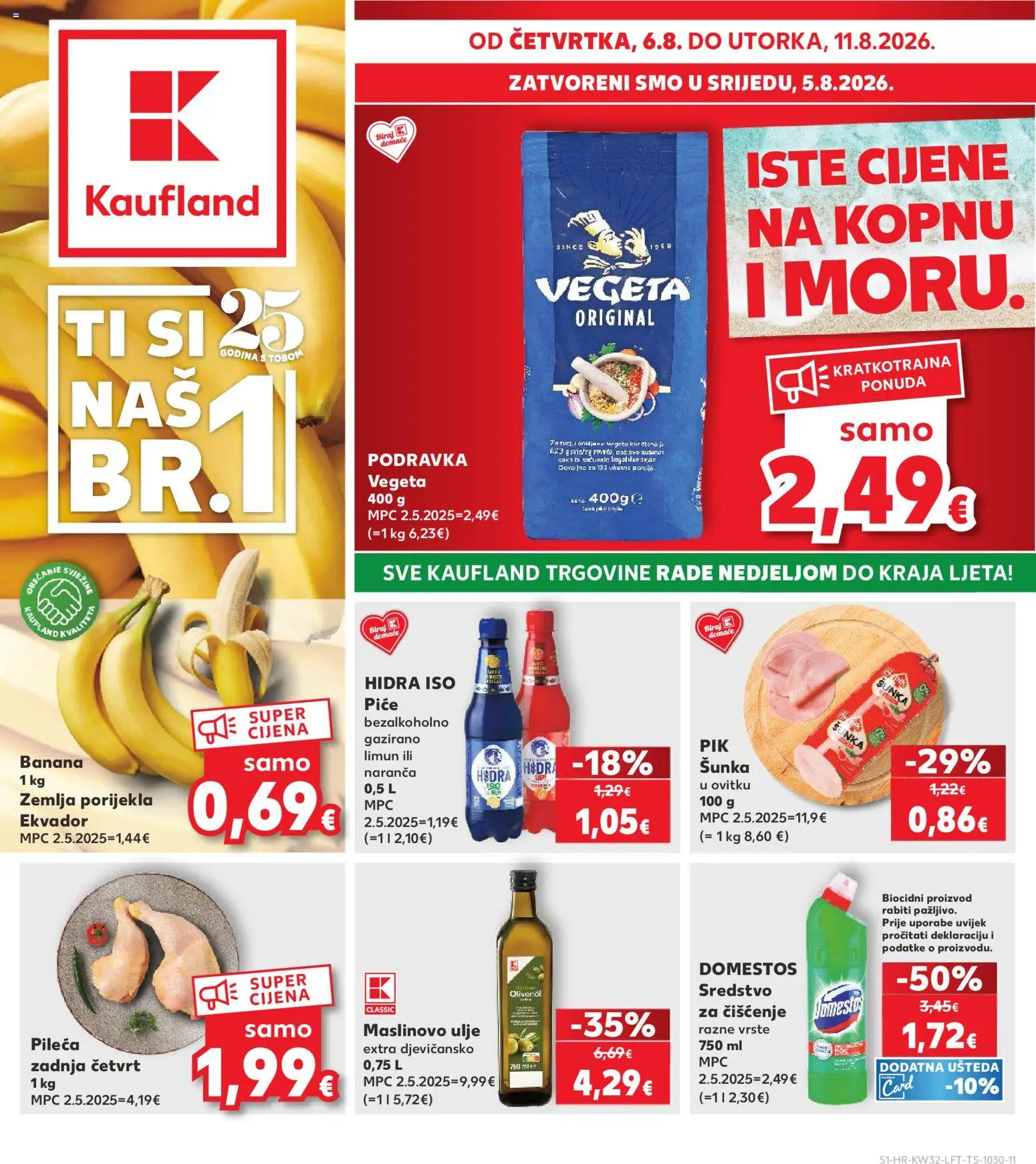 Pregled letka Karlovac trgovine Kaufland vrijedi od 06.08.2026