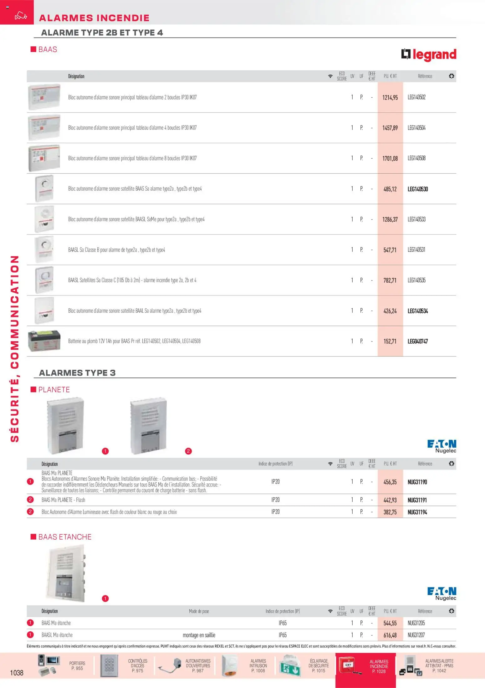 Prévisualisation de Brochure sécurité, communication du magasin Rexel formulaire valide 18/11/2025 - Tableau, Batterie, Satellite, Éclairage