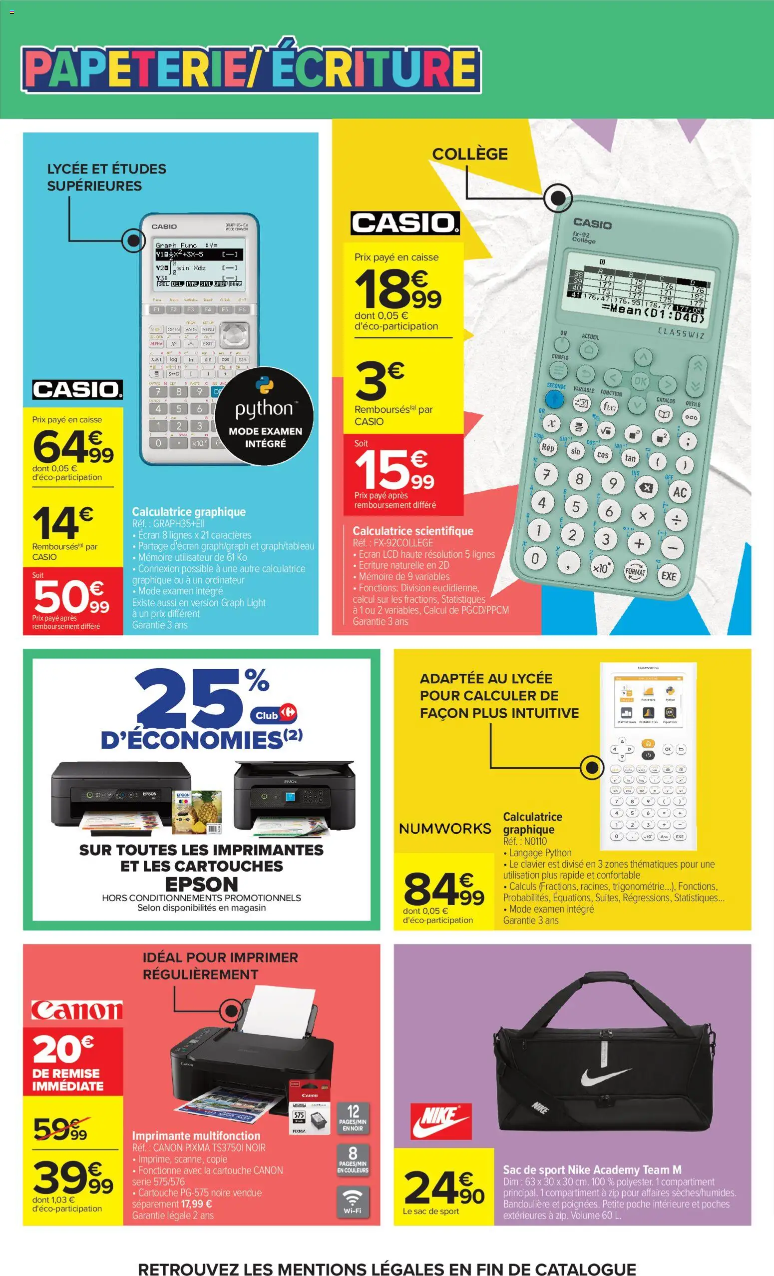 Prévisualisation de Carrefour Market Petit dejeuner du magasin Carrefour Market formulaire valide 01/09/2026 - Imprimante, Sac, Ordinateur, Clavier, Epson, Sel, Cartouche, Imprimante multifonction