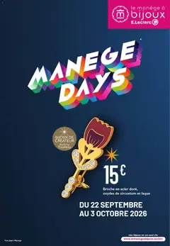 Prévisualisation de E.Leclerc Bijoux Manège Days du magasin E.Leclerc formulaire valide 22/09/2026
