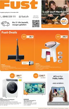 Vorschau des Merkblatts Fust aktionen vom Shop Fust gültig von 26.10.2026 bis 22.11.2026