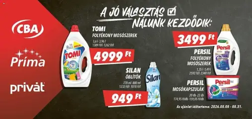 CBA Príma - CBA Príma Aktuális óriásplakátok megtekintése, amely érvényes 2026.05.05.-től