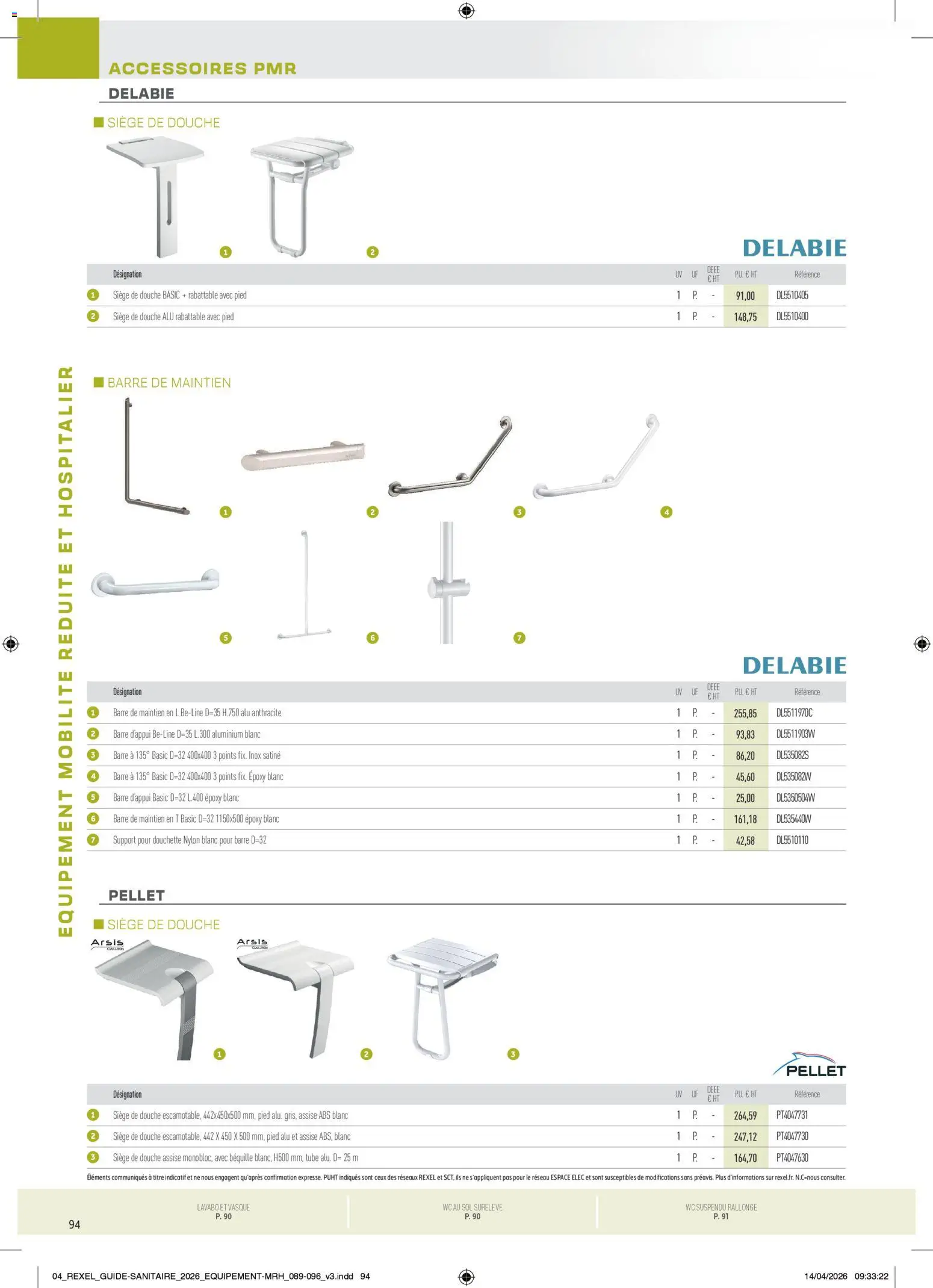 Prévisualisation de Rexel - Brochure Sanitaire du magasin Rexel formulaire valide 20/04/2026 - Douche, Lavabo, Siège de douche