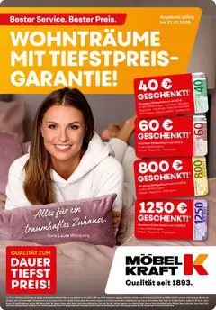 Vorschau von dem Prospekt des Geschäftes Möbel Kraft, gültig ab dem 23.09.2026