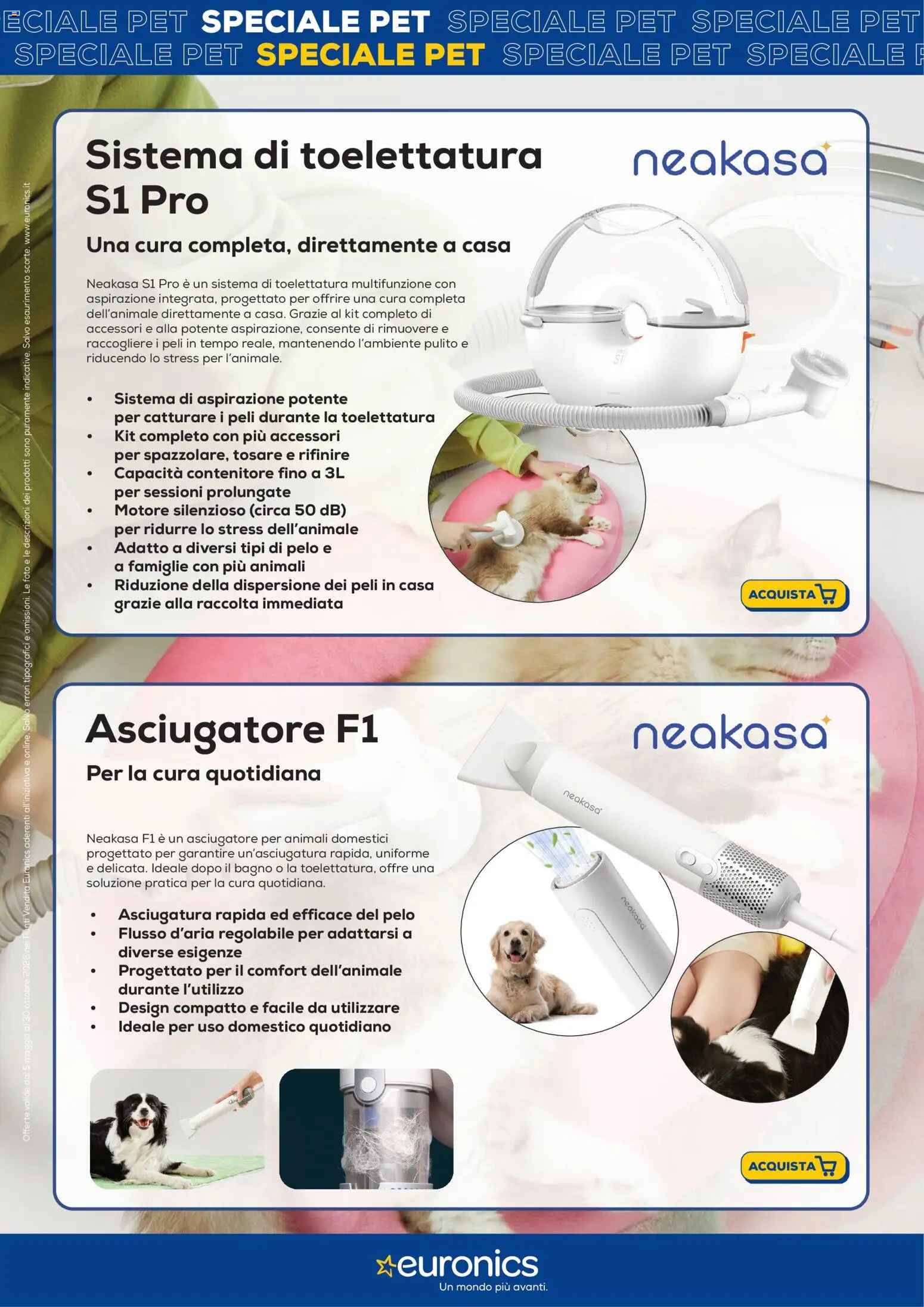 Anteprima dell'opuscolo Euronics volantino Pet dal negozio Euronics valido da 05/05/2026 - Bagno, Contenitore