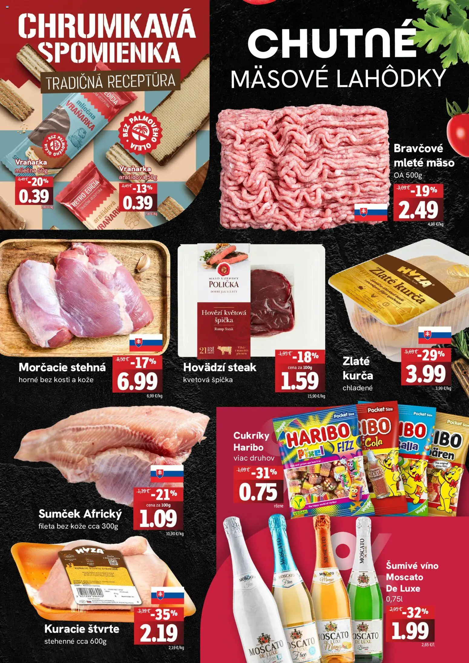 Náhľad Fresh letáku platného od 22.10.2026 - Víno, Steak, Rump steak, Cukríky, Mleté mäso, Kurča, Kuracie štvrte, Šumivé víno
