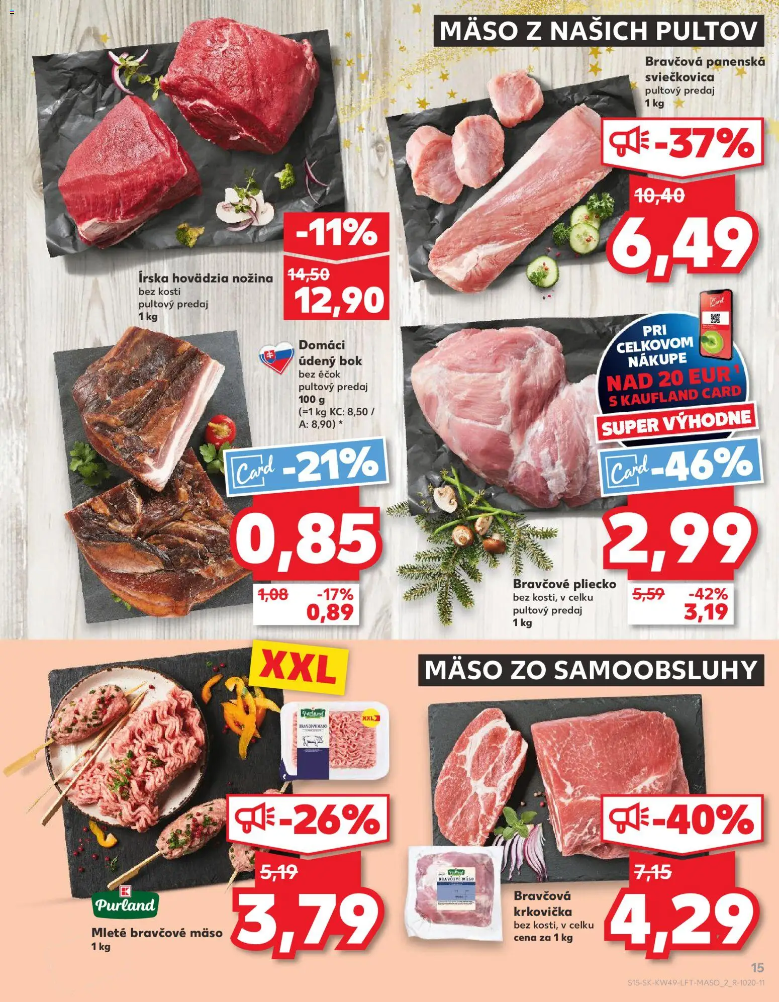 Náhľad Kaufland letáku platného od 04.12.2025 - Mäso, Krkovička, Bravčová krkovička, Bravčové mäso, Bravčové pliecko