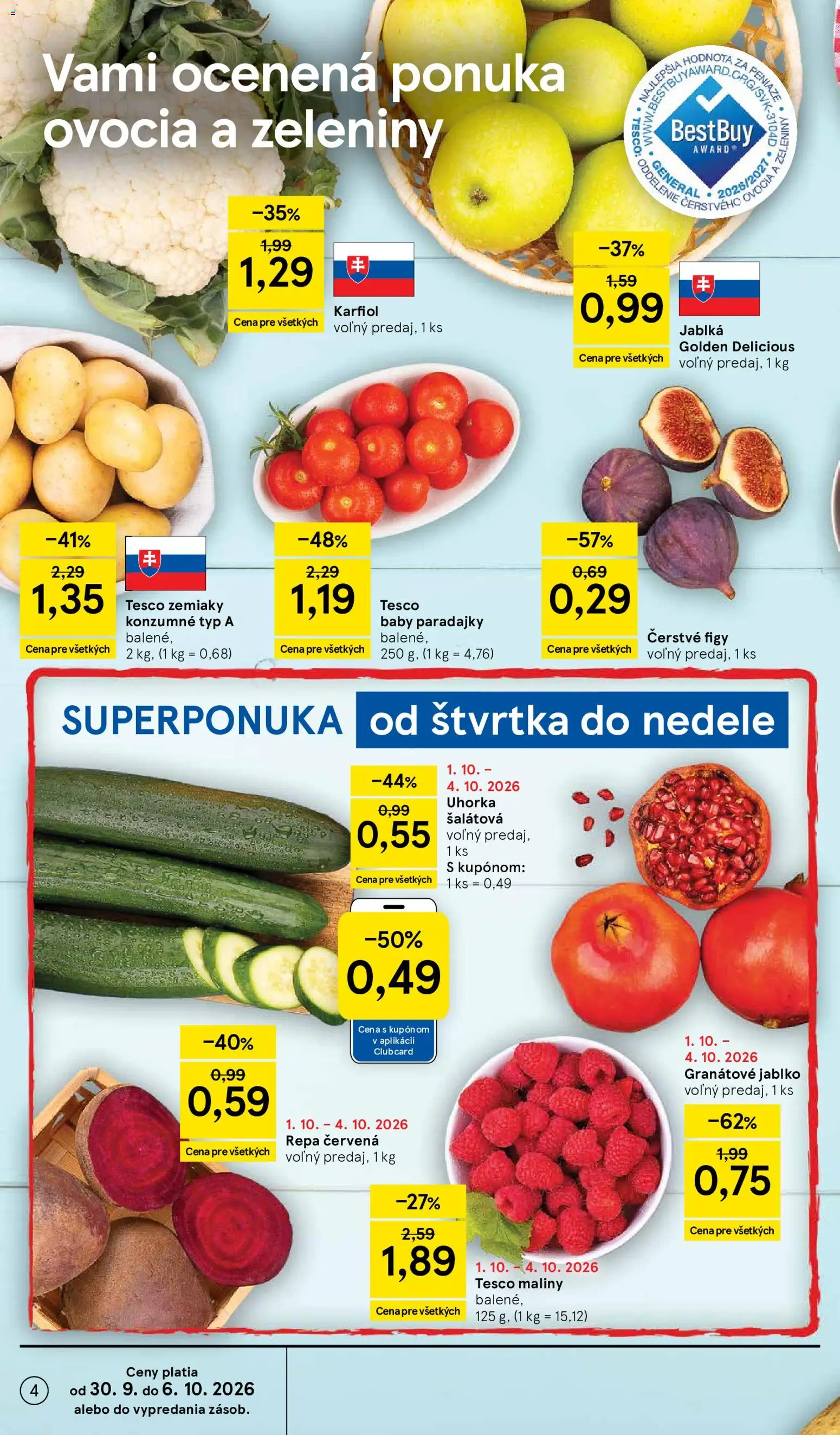 Náhľad Tesco letáku platného od 30.09.2026