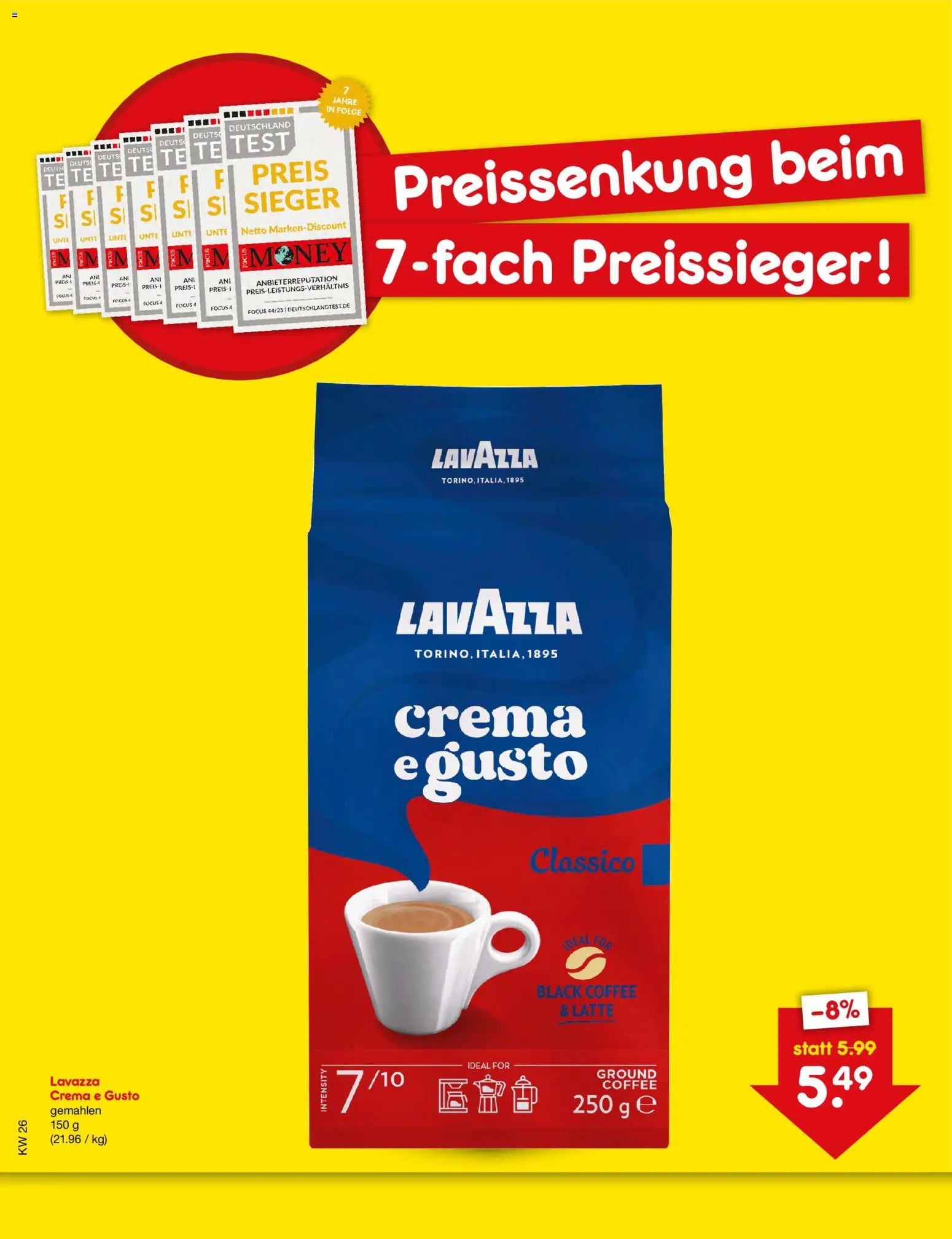 Vorschau von dem Prospekt des Geschäftes Netto Marken-Discount, gültig ab dem 23.06.2026 - Lavazza
