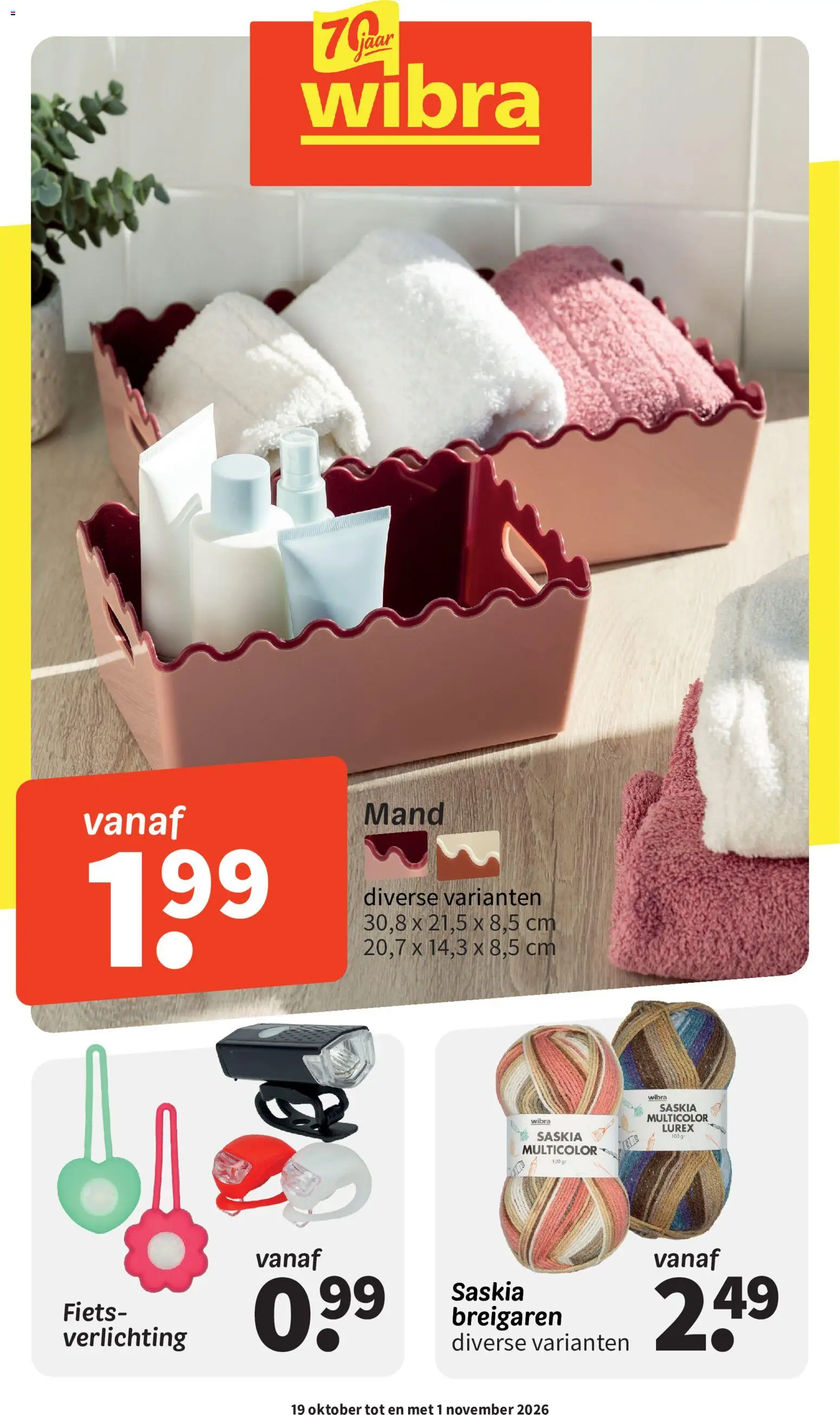 Voorbeeld van Wibra folder van winkel Wibra geldig vanaf 19-10-2026 - Verlichting, Mand