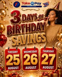 Preview of Take n Pay flyer valid from 25/08/2026