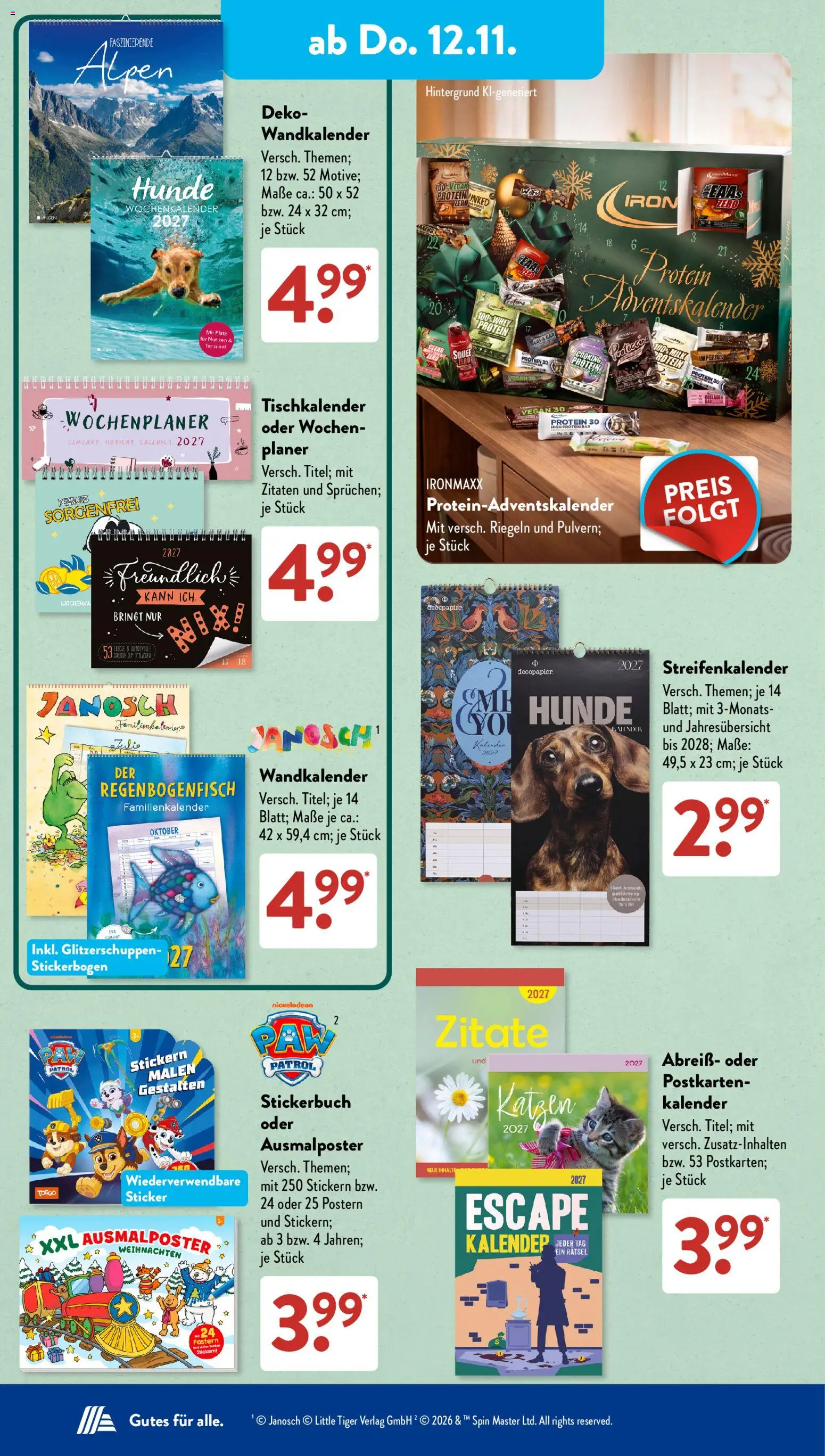 Vorschau von dem Prospekt des Geschäftes Aldi Süd, gültig ab dem 09.11.2026