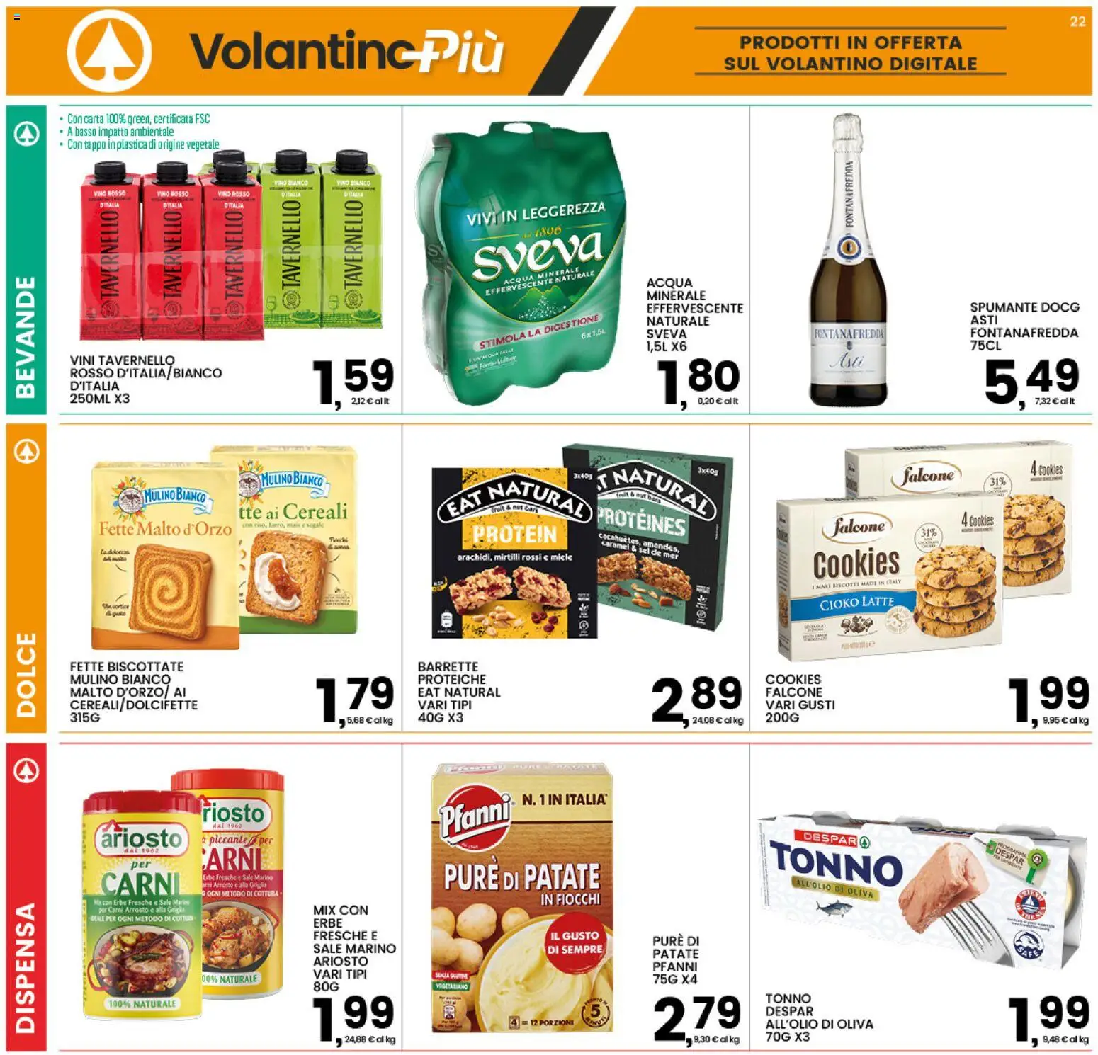 Anteprima dell'opuscolo Interspar volantino dal negozio Interspar valido da 22/10/2026 - Vino, Mirtilli, Cereali, Sale, Acqua minerale, Fette biscottate, Vino rosso, Erbe