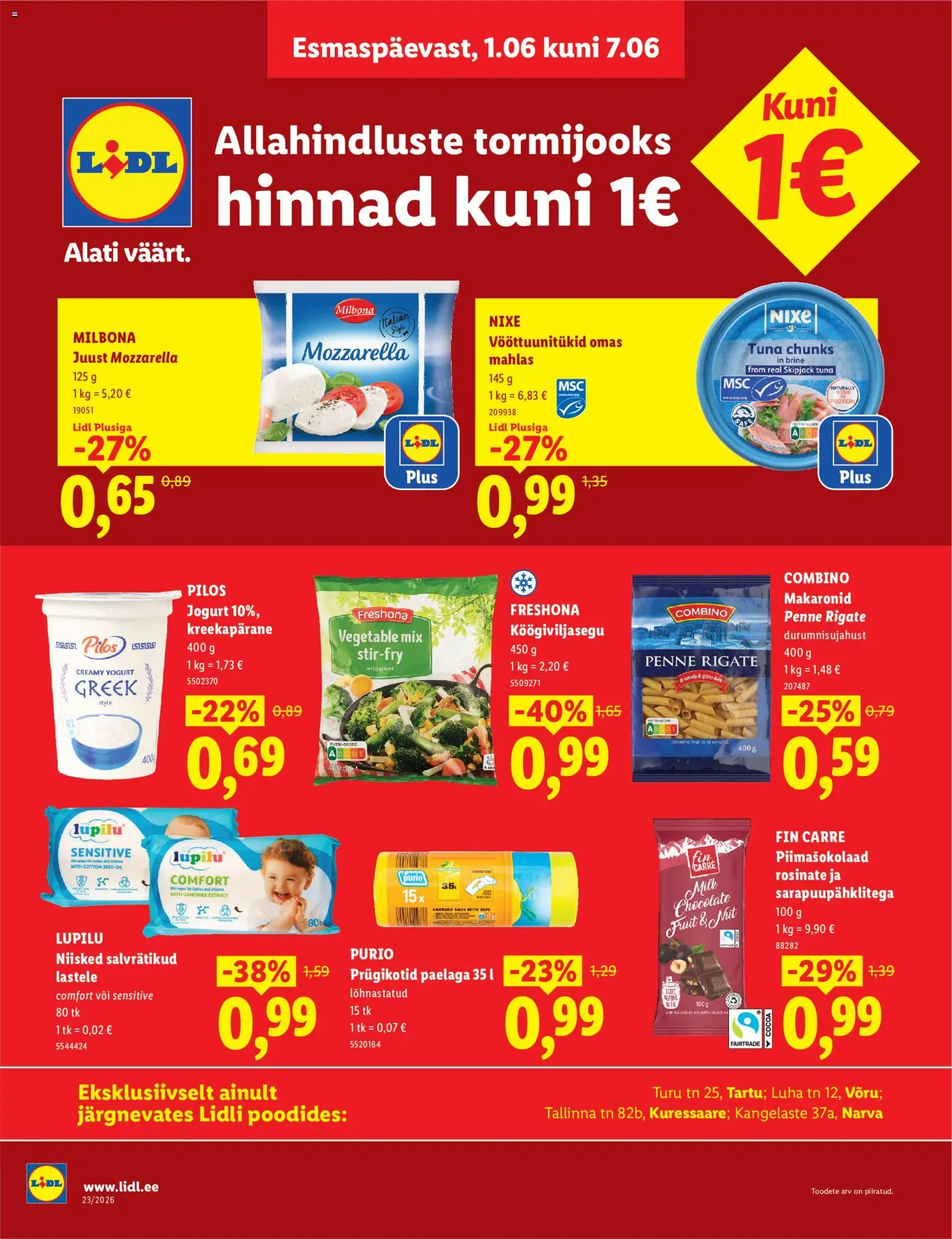 Lidl kliendilehe eelvaade alates 01.06.2026