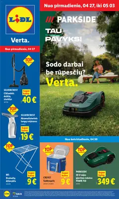 LIDL parduotuvės leidinio LIDL leidinys - Ne maisto prekių pasiūlymai galiojančio nuo 2026.04.27 peržiūra