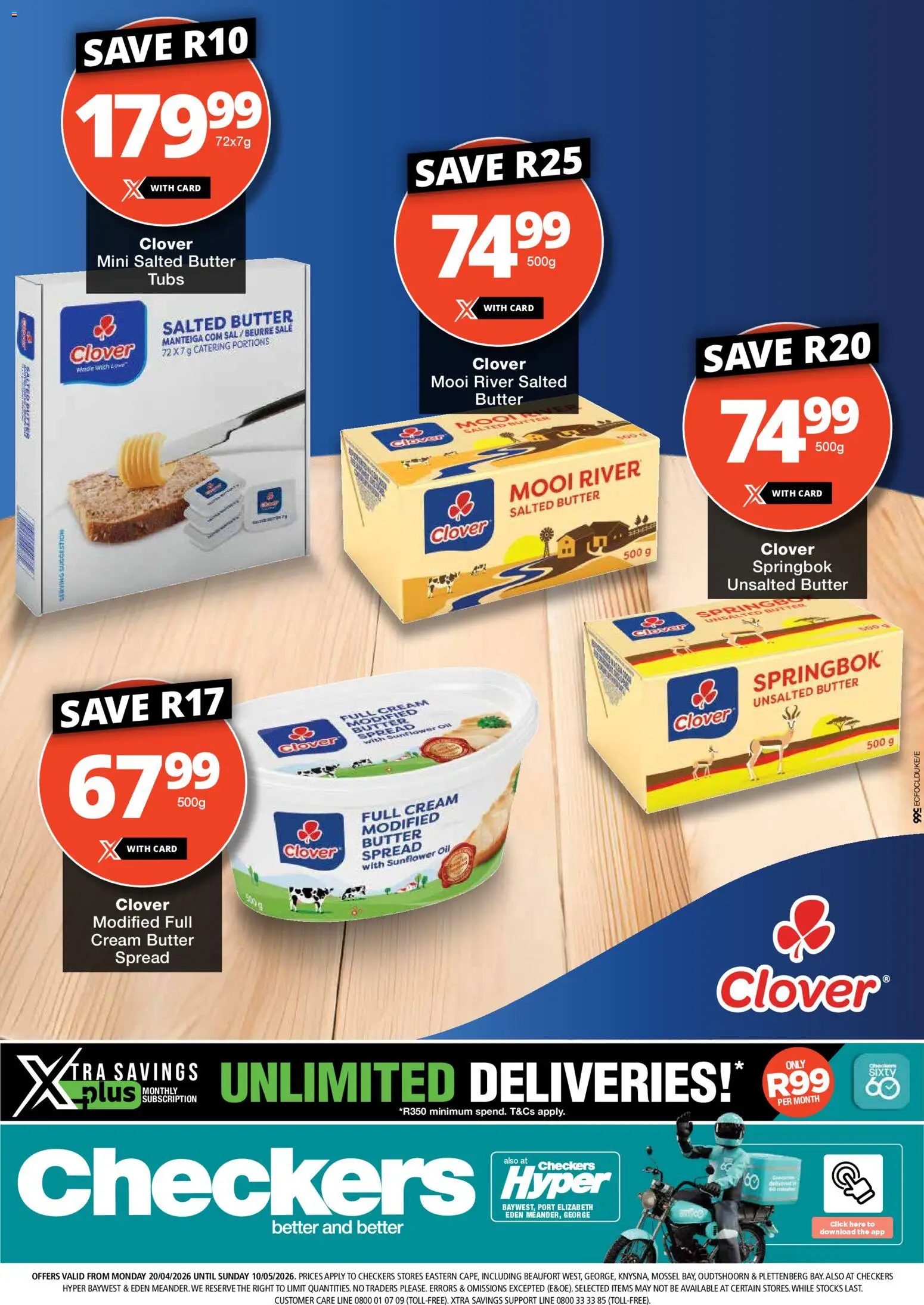 Checkers - Eastern Cape - Clover Butter Promotion 20/04 - 10/05/2026