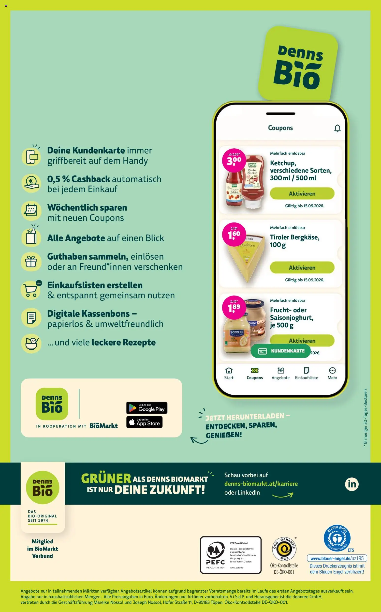 Vorschau von dem Prospekt des Geschäftes Denns BioMarkt, gültig ab dem 09.09.2026