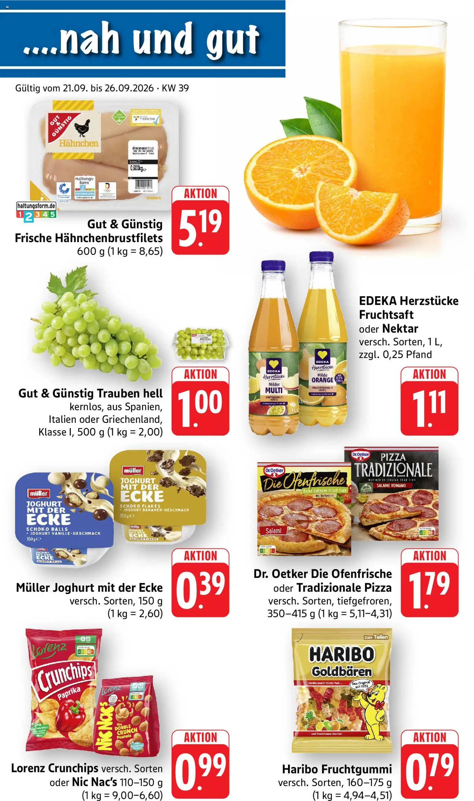 Vorschau von dem Prospekt des Geschäftes nah & gut, gültig ab dem 21.09.2026