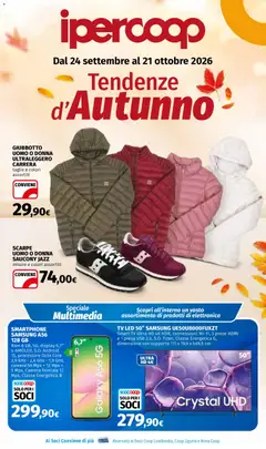 Anteprima dell'opuscolo Ipercoop volantino Tendenze d'Autunno dal negozio Ipercoop valido da 24/09/2026