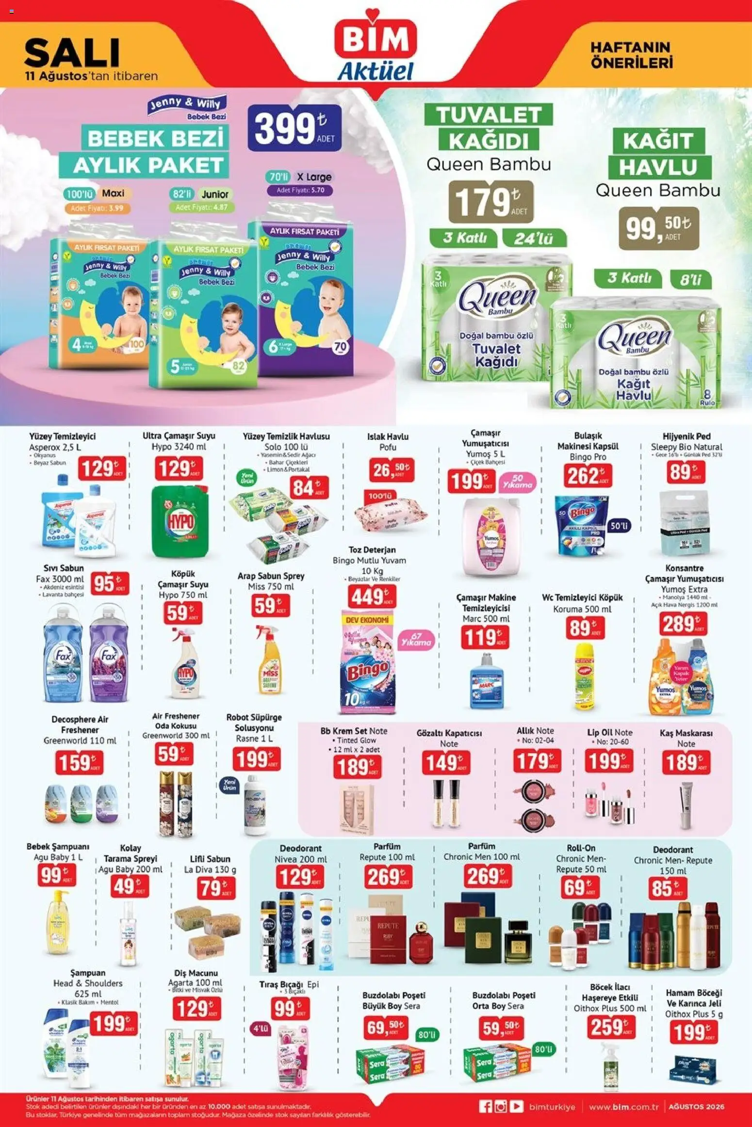 BİM BİM - Katalog Salı 11.08.2026 - Broşürünün önizlemesi