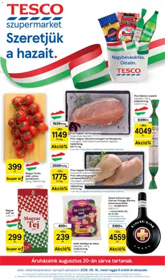 Tesco - Tesco Szupermarket akciós újság megtekintése, amely érvényes 2026.08.18.-től