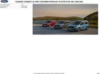 Preview of Ford Ford - Tourneo Connect valid from 01/07/2026
