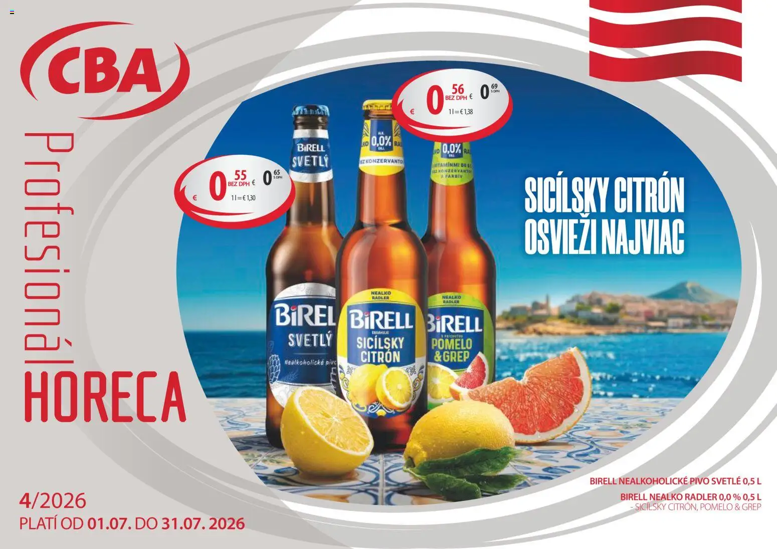 Náhľad Sintra letáku platného od 01.07.2026 - Pivo, Pomelo, Birell, Radler, Grep, Nealkoholické pivo