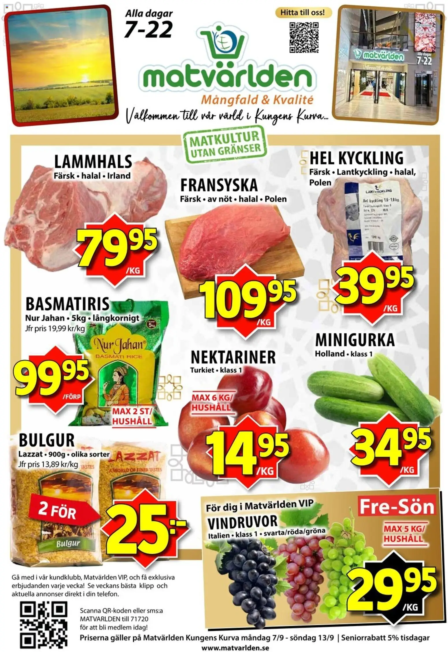 Förhandsgranska reklamblad Matvärlden erbjudanden från butik Matvärlden gäller från 07/09/2026