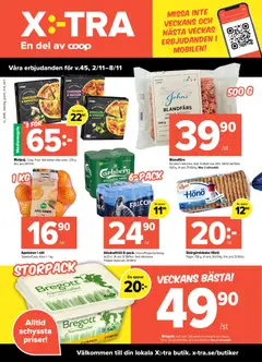 Förhandsgranska reklamblad Coop X:-TRA erbjudanden från butik Coop X:-TRA gäller från 02/11/2026