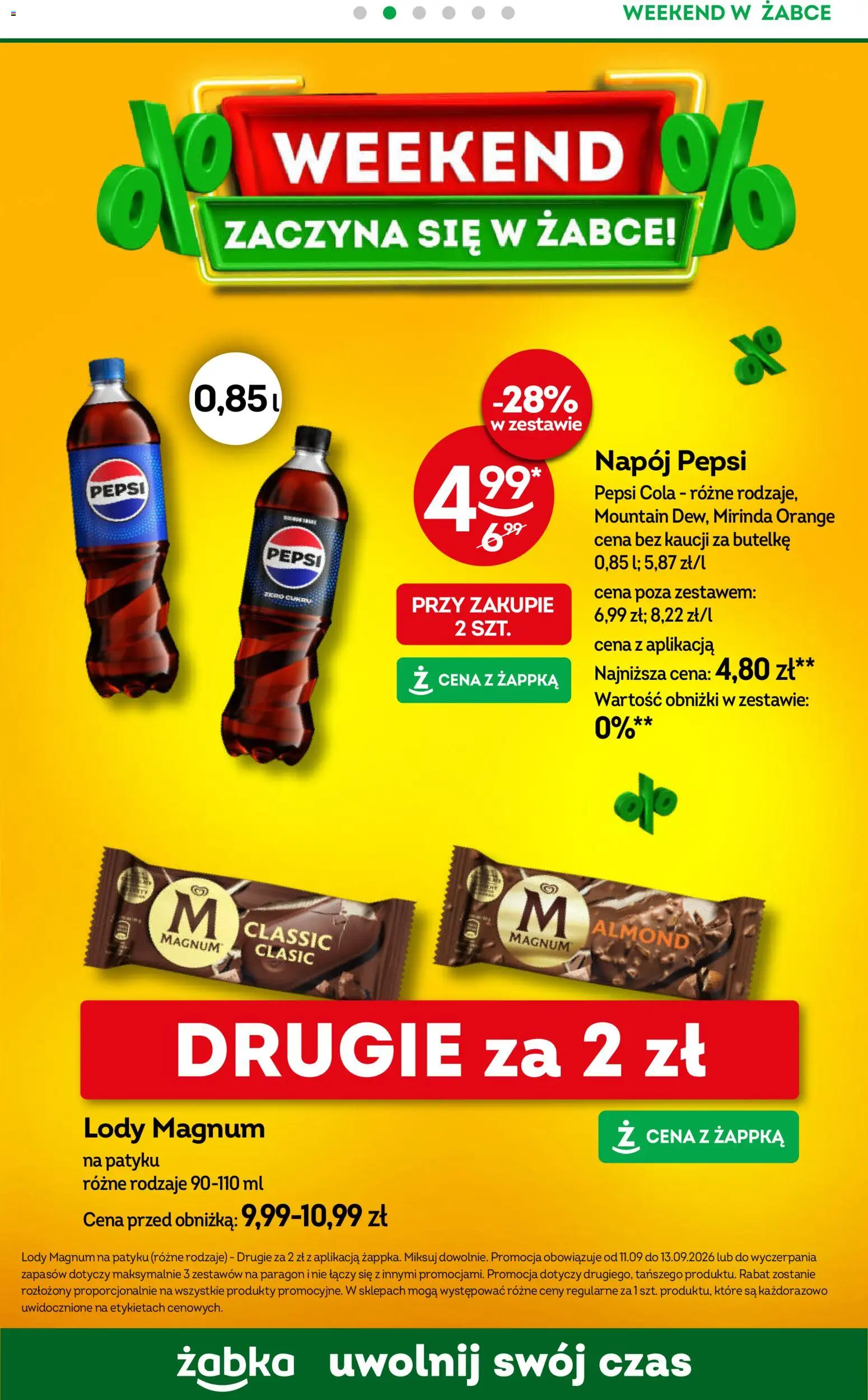 Pogląd gazetki "Żabka gazetka - Weekendowe promocje" ze sklepu Żabka ważnej od 11.09.2026
