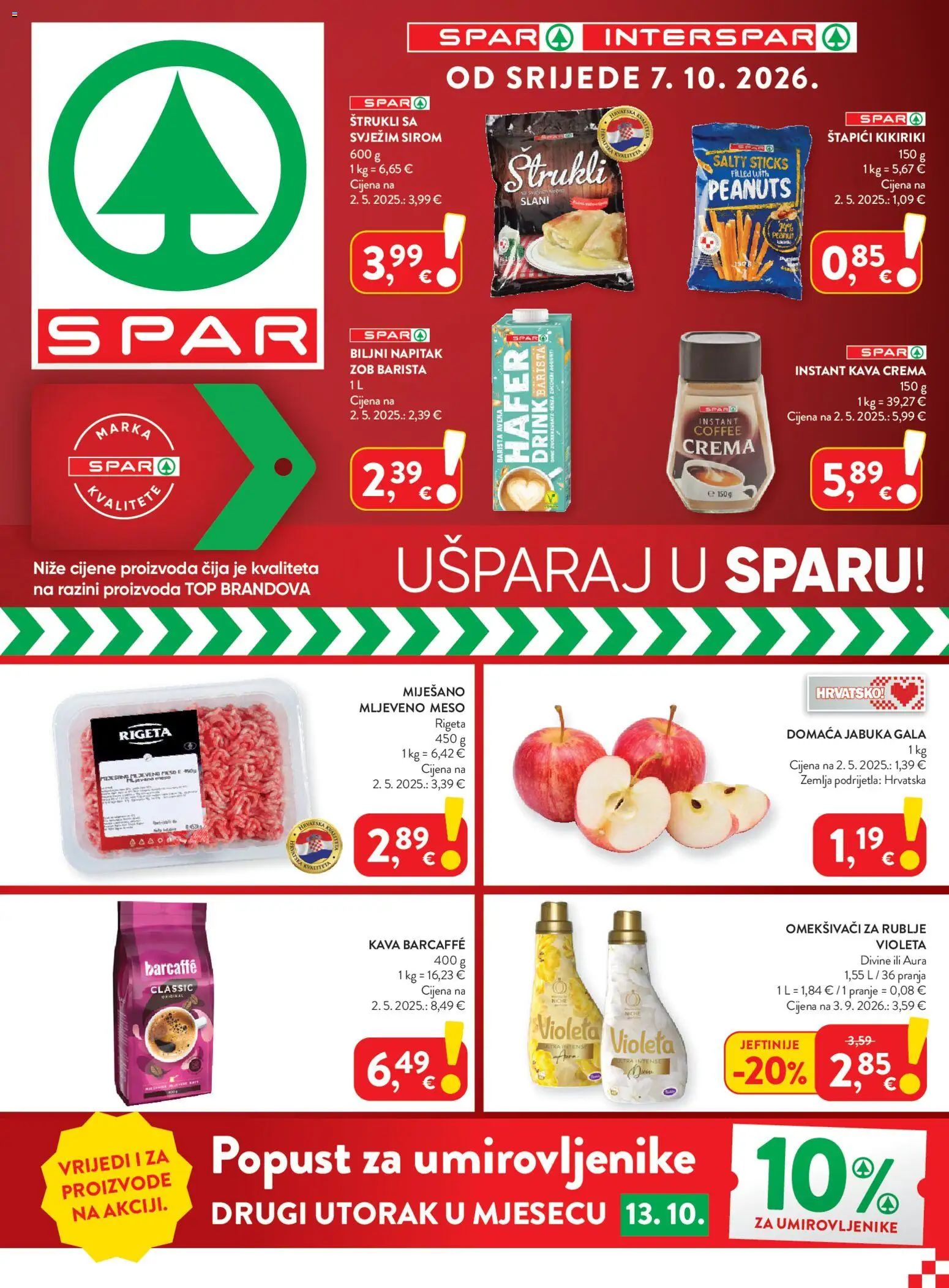 Pregled letka Interspar Katalog trgovine Interspar vrijedi od 07.10.2026