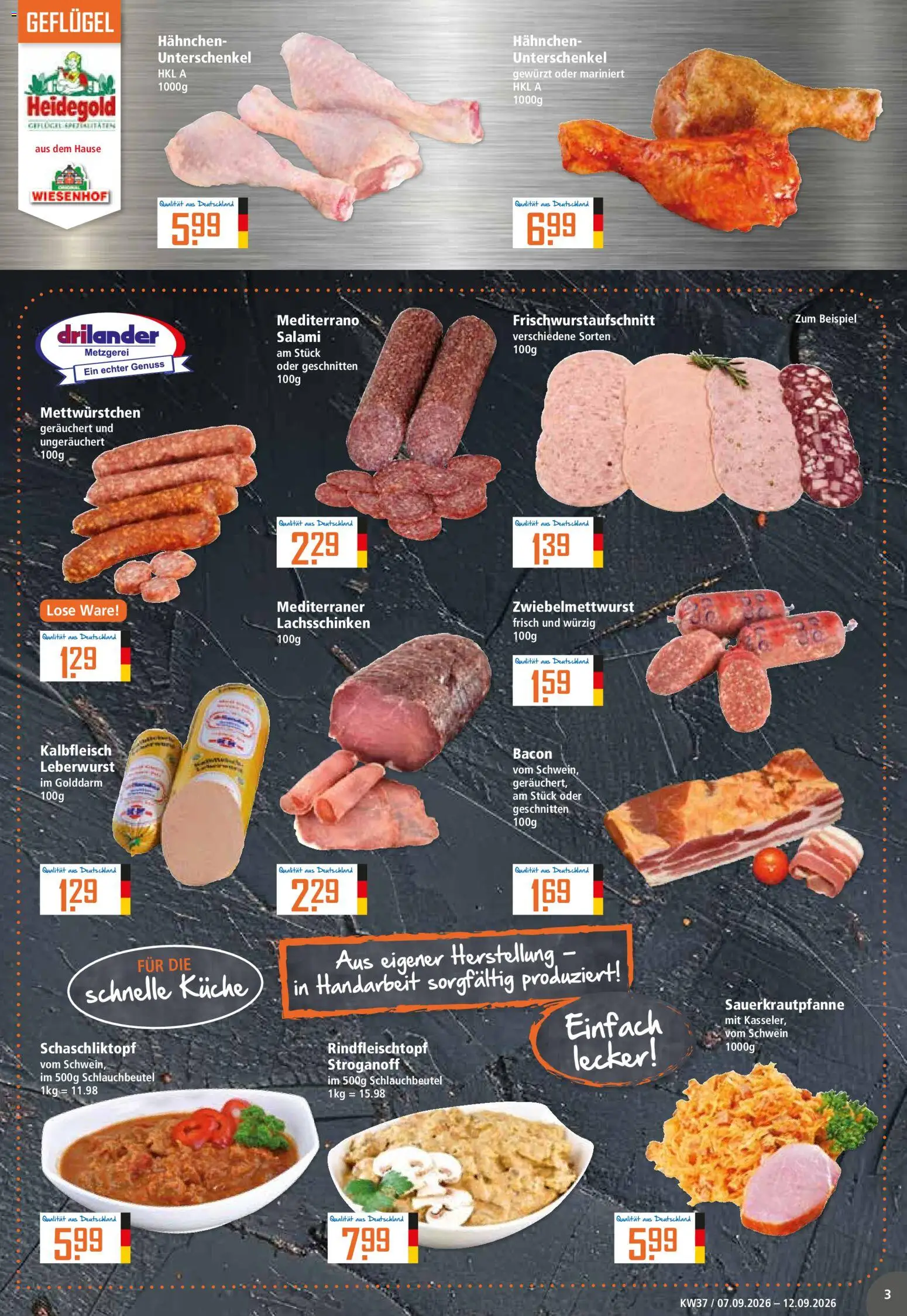 Vorschau von dem Prospekt des Geschäftes Klaas & Kock, gültig ab dem 07.09.2026 - Küche, Salami, Hahnchen
