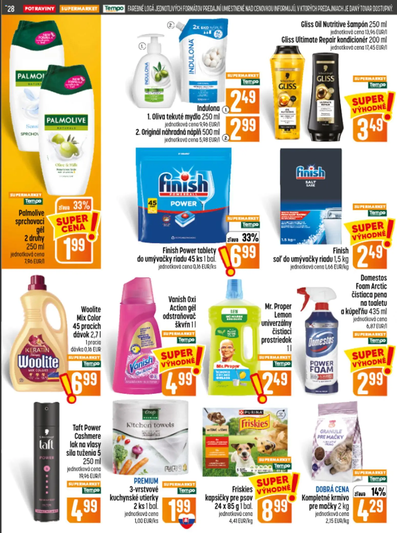 Náhľad COOP Jednota letáku platného od 10.09.2026 - Šampón, Lak na vlasy, Pena, Granule, Woolite, Friskies, Kapsičky pre psov, Kapsičky