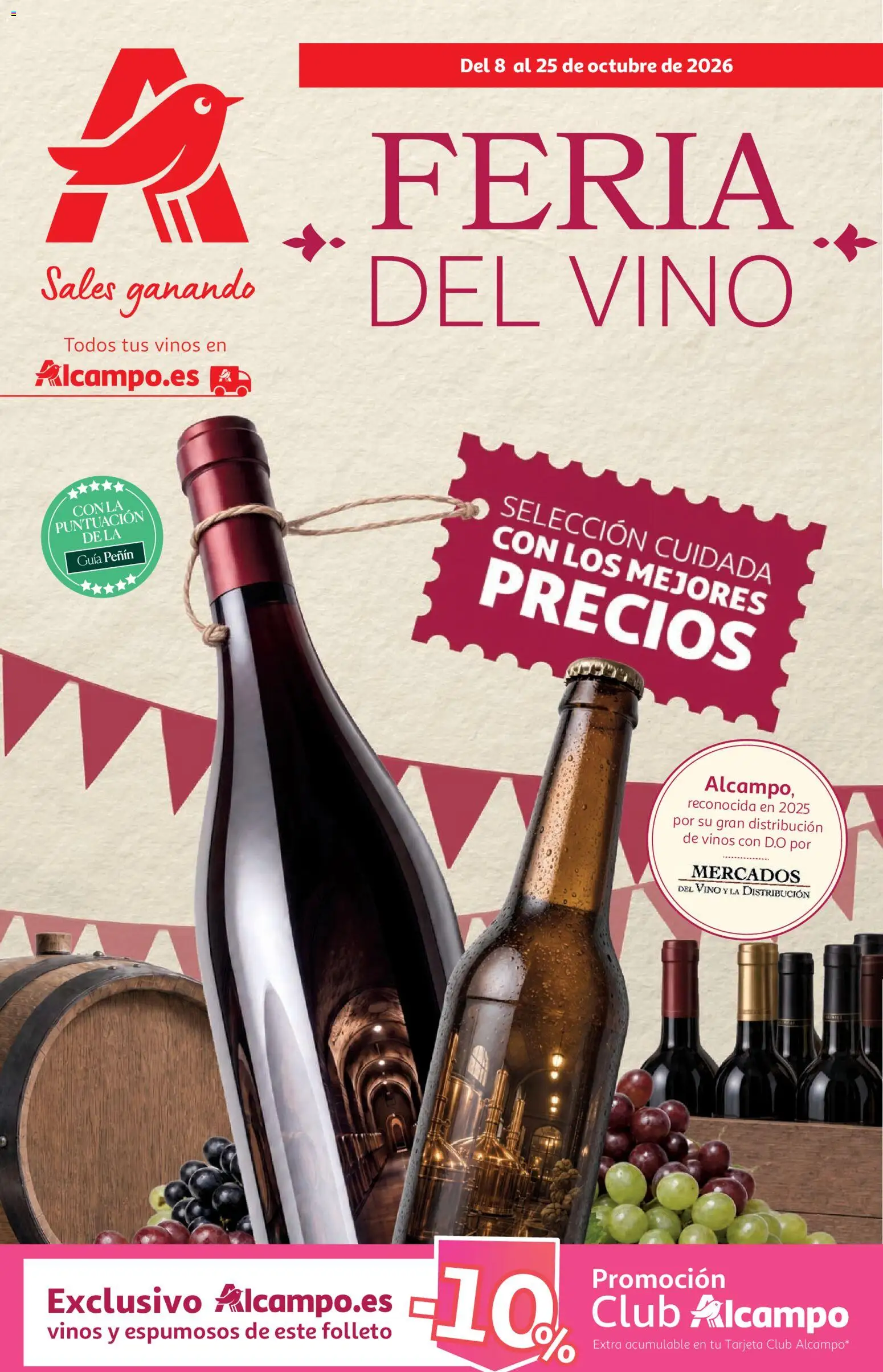 Vista previa del folleto de la tienda Alcampo válido desde el 08/10/2026 - Vino