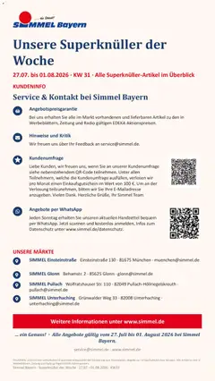 Vorschau von dem Prospekt des Geschäftes Simmel, gültig ab dem 27.07.2026