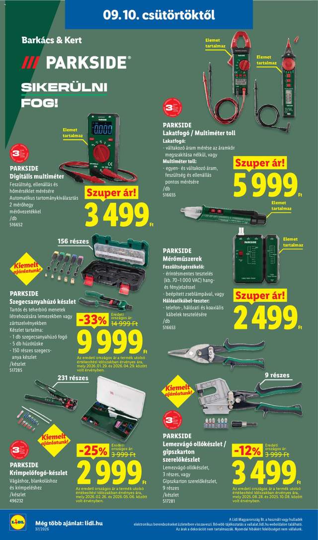 Új Lidl akciós újság 09.10.