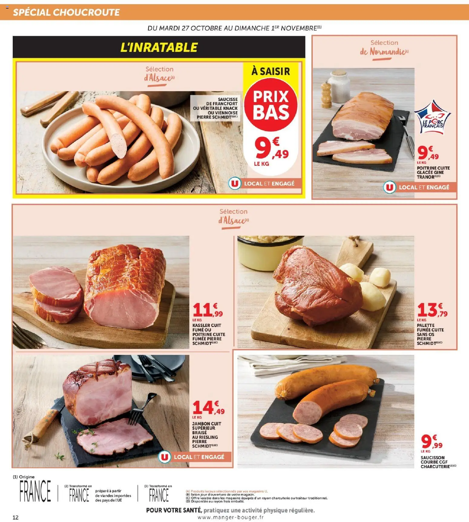 Prévisualisation de U Express - Foire à la bière à prix bas ! du magasin U Express formulaire valide 27/10/2026 - Choucroute, Charcuterie, Saucisson, Jambon, Saucisse, Saucisse de francfort