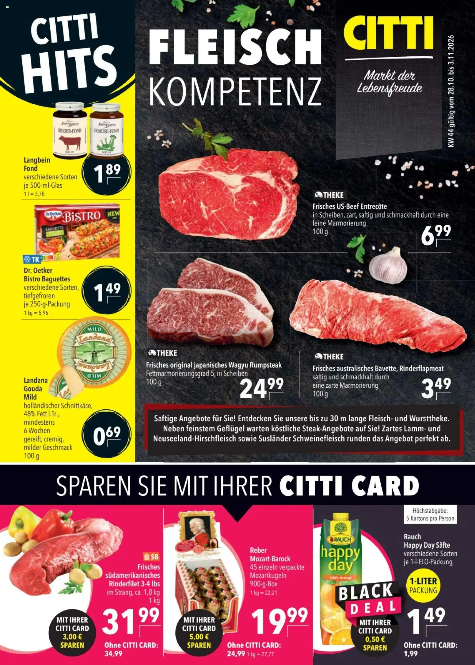 Eksempel på tilbudsavis CITTI - Tilbudsavis uge 44-45 fra butik CITTI gyldig fra 28/10/2026 - Entrecote