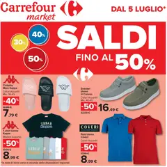 Anteprima dell'opuscolo Carrefour volantino Market Saldi dal negozio Carrefour valido da 05/07/2026